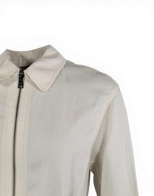Woolrich Lyocell Linen Overshirt Giubbotto donna milky cream immagine 4