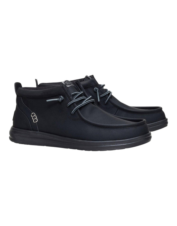 Hey Dude Wally Mid Gripr Classic Scarpe Stringate uomo nero immagine 2