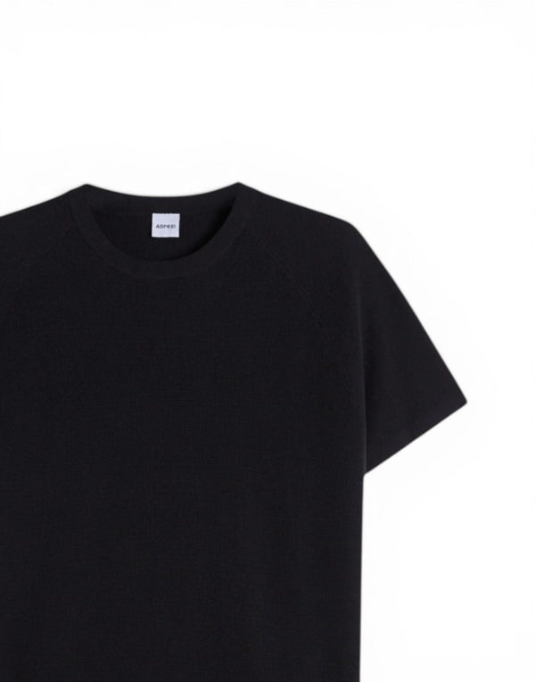 Q M831 D077 10098 Maglia Raglan Micro Waffle Cotone Q M831 D077 10098 Aspesi 
