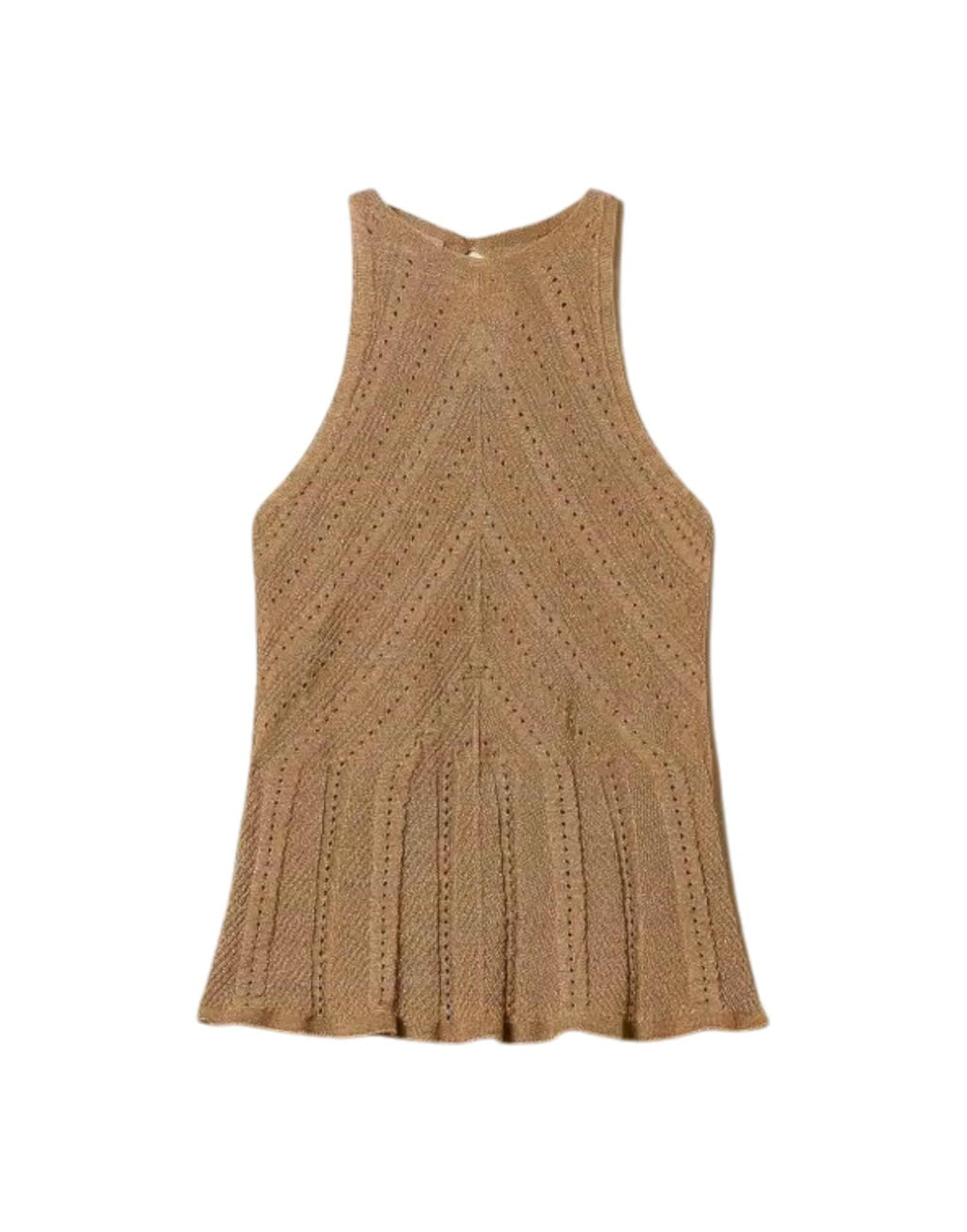 261TT3210 12454 Top Halter Maglia Lino Lurex 261TT3210 12454 Twinset 