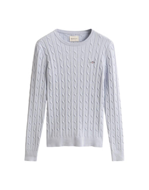 2601.4800100 455 Maglia girocollo a trecce 2601.4800100 455 Gant 