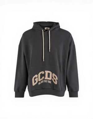 C1MEQE117F004 999U Felpa con cappuccio Logo Lounge C1MEQE117F004 999U GCDS 