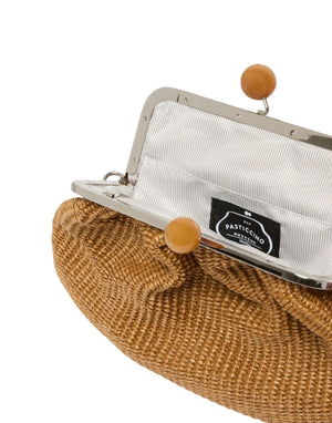 Weekend Max Mara Pasticcino Bag Medium effetto rafia Borsa donna arancione immagine 5