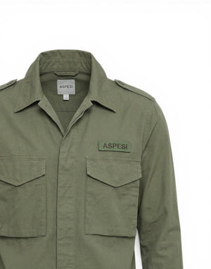 A CE10 G178 85393 Camicia Militare Cotone Tinto Capo A CE10 G178 85393 Aspesi 