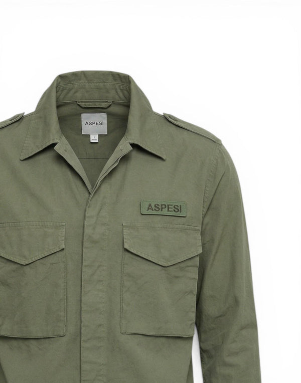 A CE10 G178 85393 Camicia Militare Cotone Tinto Capo A CE10 G178 85393 Aspesi 