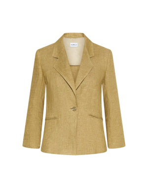 2613041092200 003 Blazer aderente in lino delavé 2613041092200 003 Marella 