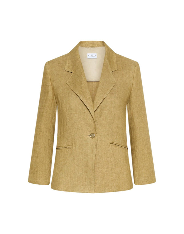 2613041092200 003 Blazer aderente in lino delavé 2613041092200 003 Marella 