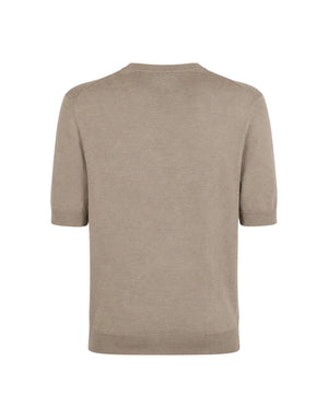 M5425-1042 0150 Girocollo manica corta in lino<BR/><BR/><BR/><BR/> M5425-1042 0150 MasQ 