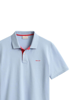 Gant Polo in piqué a contrasto Polo uomo blu immagine 2