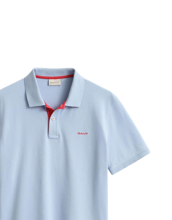 Gant Polo in piqué a contrasto Polo uomo blu immagine 2