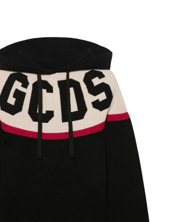 B2CW1918KI9 99 Felpa corta con cappuccio B2CW1918KI9 99 GCDS 