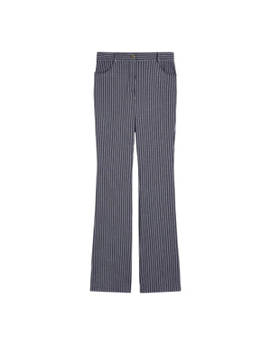 Pennyblack Pantaloni flare gessati Pantalone chino donna blu