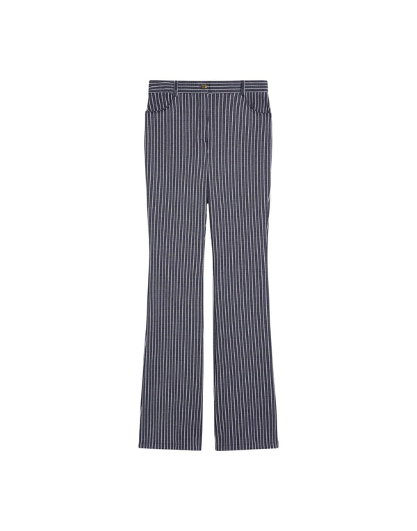 Pennyblack Pantaloni flare gessati Pantalone chino donna blu