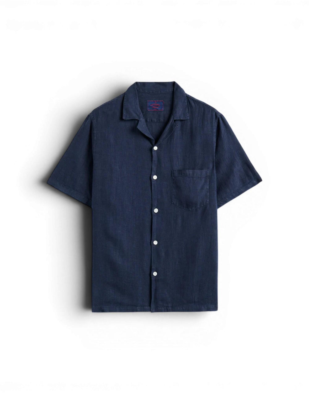 SS26.067 NAVY linen camp collar SS26.067 NAVY Portuguese Flannel 