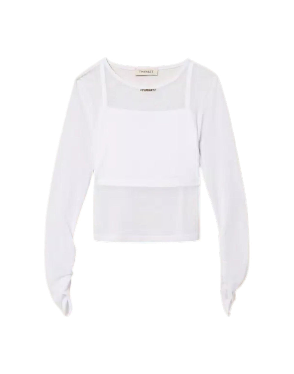 261GJ2183 00526 Top in tulle con arricciatura 261GJ2183 00526 Twinset 