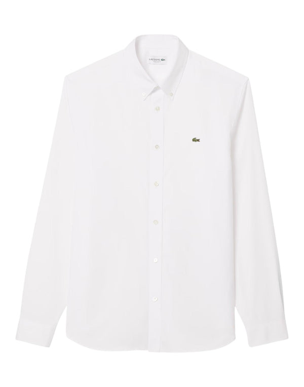 Lacoste Camicia in cotone regular fit Camicia uomo bianco