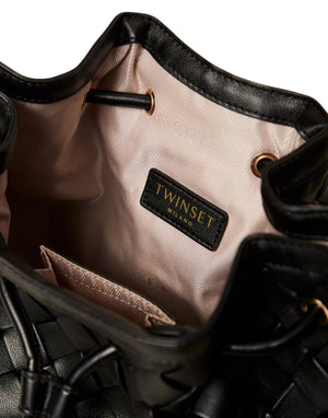 261TB7302 00006 Borsa a secchiello intrecciata a mano 261TB7302 00006 Twinset 