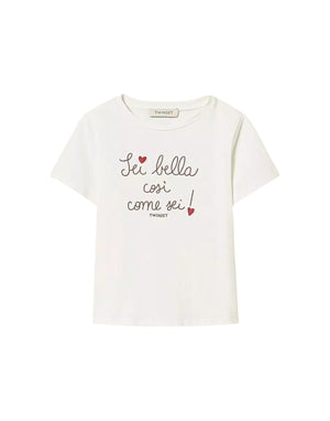 261GJ2251 13378 T-shirt regular con ricamo 261GJ2251 13378 Twinset 