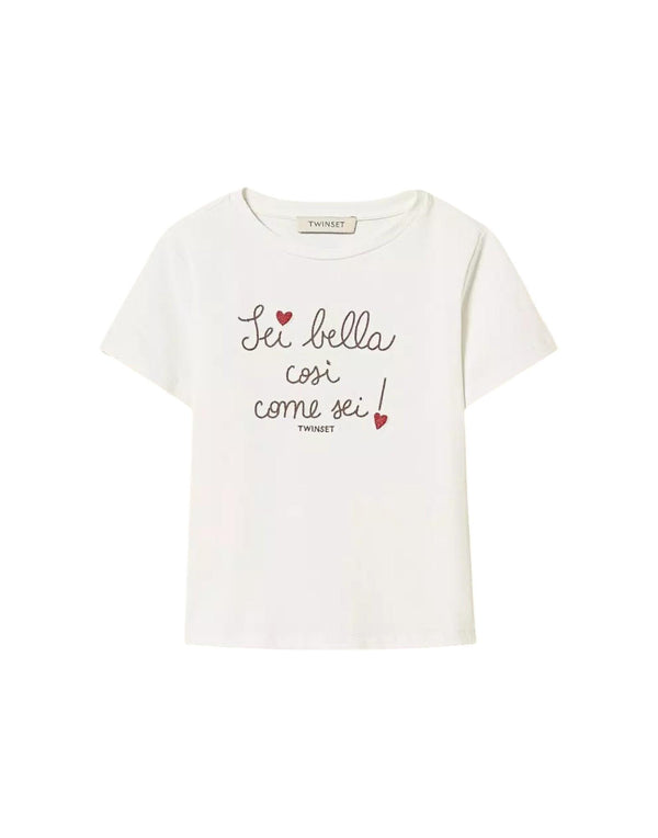 261GJ2251 13378 T-shirt regular con ricamo 261GJ2251 13378 Twinset 
