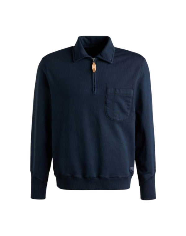 F201 NAVY felpa con zip F201 NAVY Manifattura Ceccarelli 