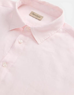 Woolrich Linen Shirt Camicia uomo pale lilac immagine 2