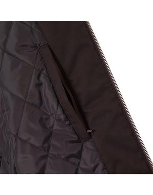 Lacoste Bomber impermeabile con stemma rétro Giubbotto uomo marrone immagine 3