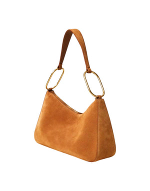 261TB7086 11061 Borsa "Liliane" media in suede con anelli 261TB7086 11061 Twinset 