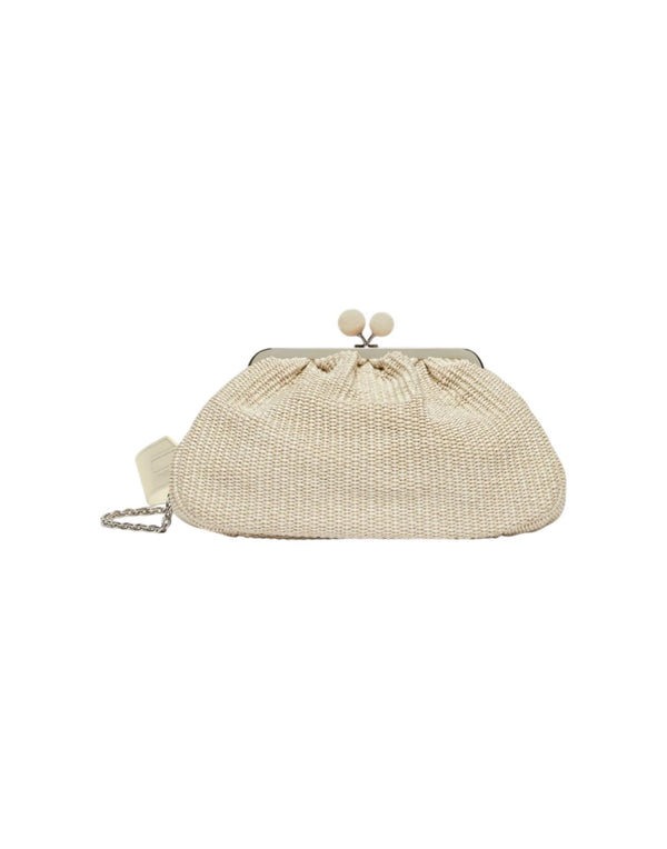 Weekend Max Mara Pasticcino Bag Medium effetto rafia Borsa donna beige