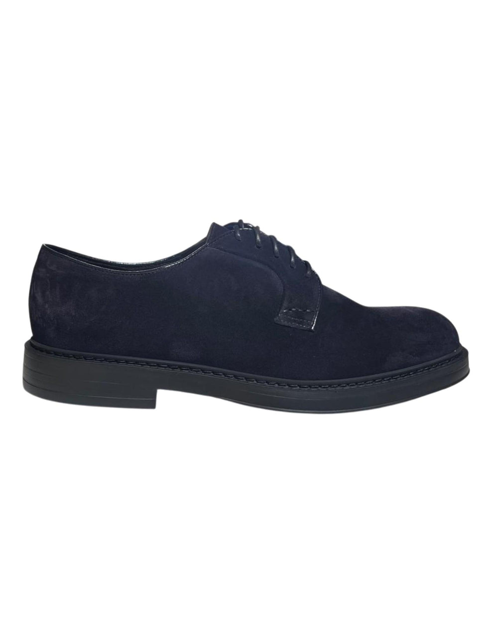 Doucal's Derby in pelle di vitello scamosciata Scarpe Stringate uomo blu
