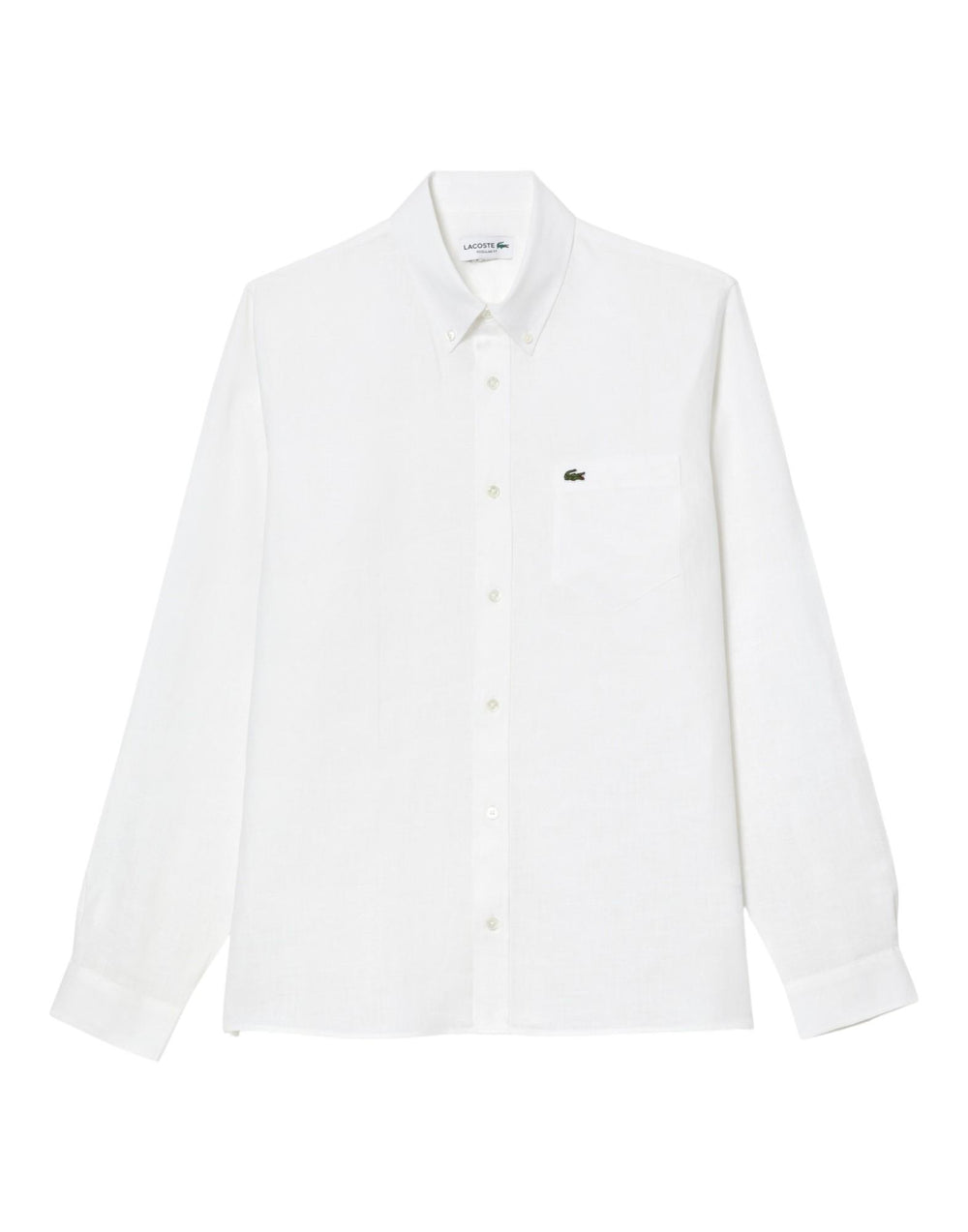 Lacoste Camicia di lino regular fit Camicia uomo bianco