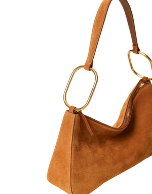 261TB7086 11061 Borsa "Liliane" media in suede con anelli 261TB7086 11061 Twinset 