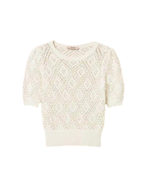 261TP3201 00059 Maglia a losanghe con perle 261TP3201 00059 Twinset 