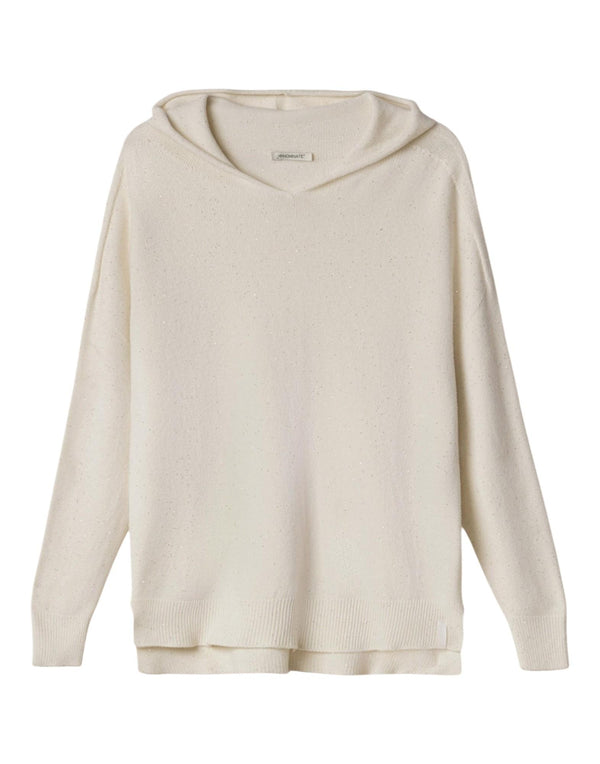 HMABW02310 BI04 Maglia con Cappuccio e Paillettes HMABW02310 BI04 Hinnominate 