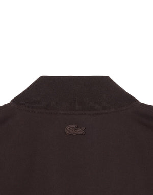 Lacoste Bomber impermeabile con stemma rétro Giubbotto uomo marrone immagine 4