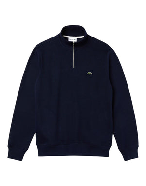 Lacoste Felpa interlock a collo alto con zip Felpa con zip uomo blu