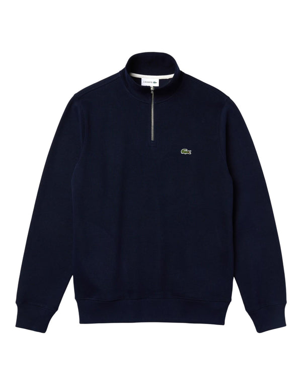 Lacoste Felpa interlock a collo alto con zip Felpa con zip uomo blu