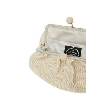 Weekend Max Mara Pasticcino Bag Medium effetto rafia Borsa donna beige immagine 5