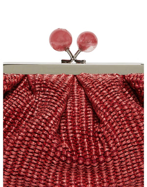Weekend Max Mara Pasticcino Bag Small effetto rafia Borsa donna rosa immagine 4