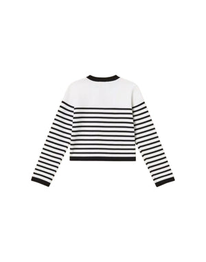 261GJ3060 11008 Cardigan-maglia a righe 261GJ3060 11008 Twinset 