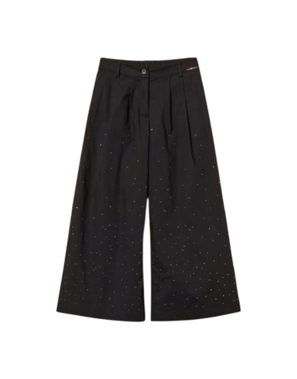 261GJ2020 00006 Pantaloni cropped in popeline con borchie 261GJ2020 00006 Twinset 