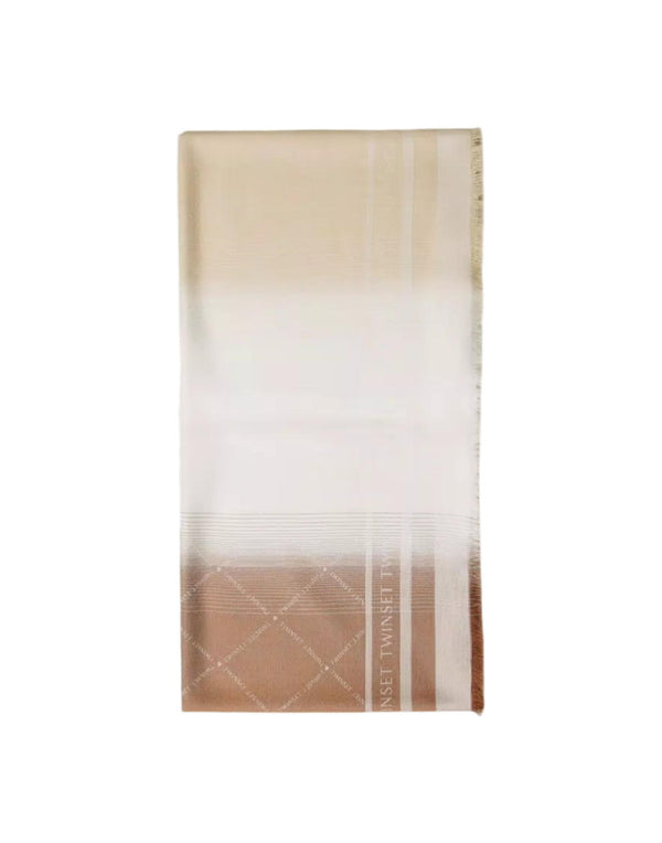 261TA4310 13275 Kefiah jacquard con logo 261TA4310 13275 Twinset 