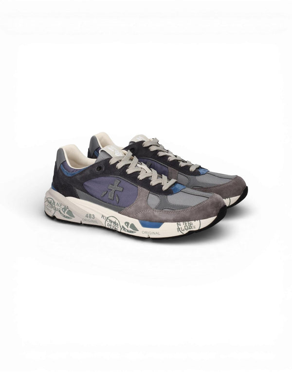 Premiata Mase 25 8021 Sneaker uomo blu+grigio immagine 4