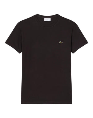 Lacoste T-shirt in cotone Pima T-shirt uomo marrone