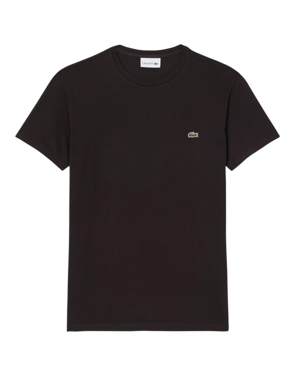 Lacoste T-shirt in cotone Pima T-shirt uomo marrone