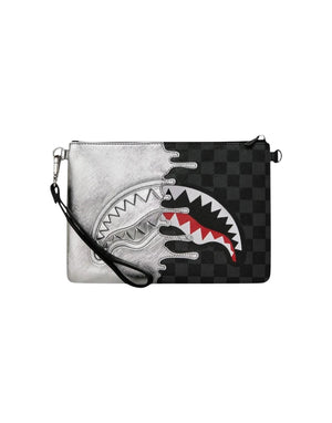 910B8929NSZ UNI Silver Side Drip Black Check Shark 910B8929NSZ UNI Sprayground 