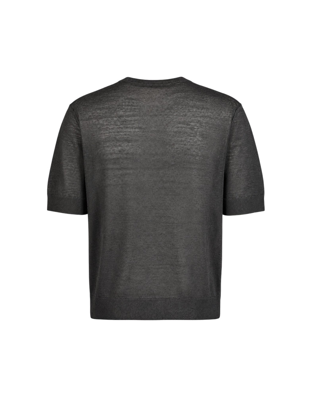 M5425-1042 0900 Girocollo manica corta in lino<BR/> M5425-1042 0900 MasQ 