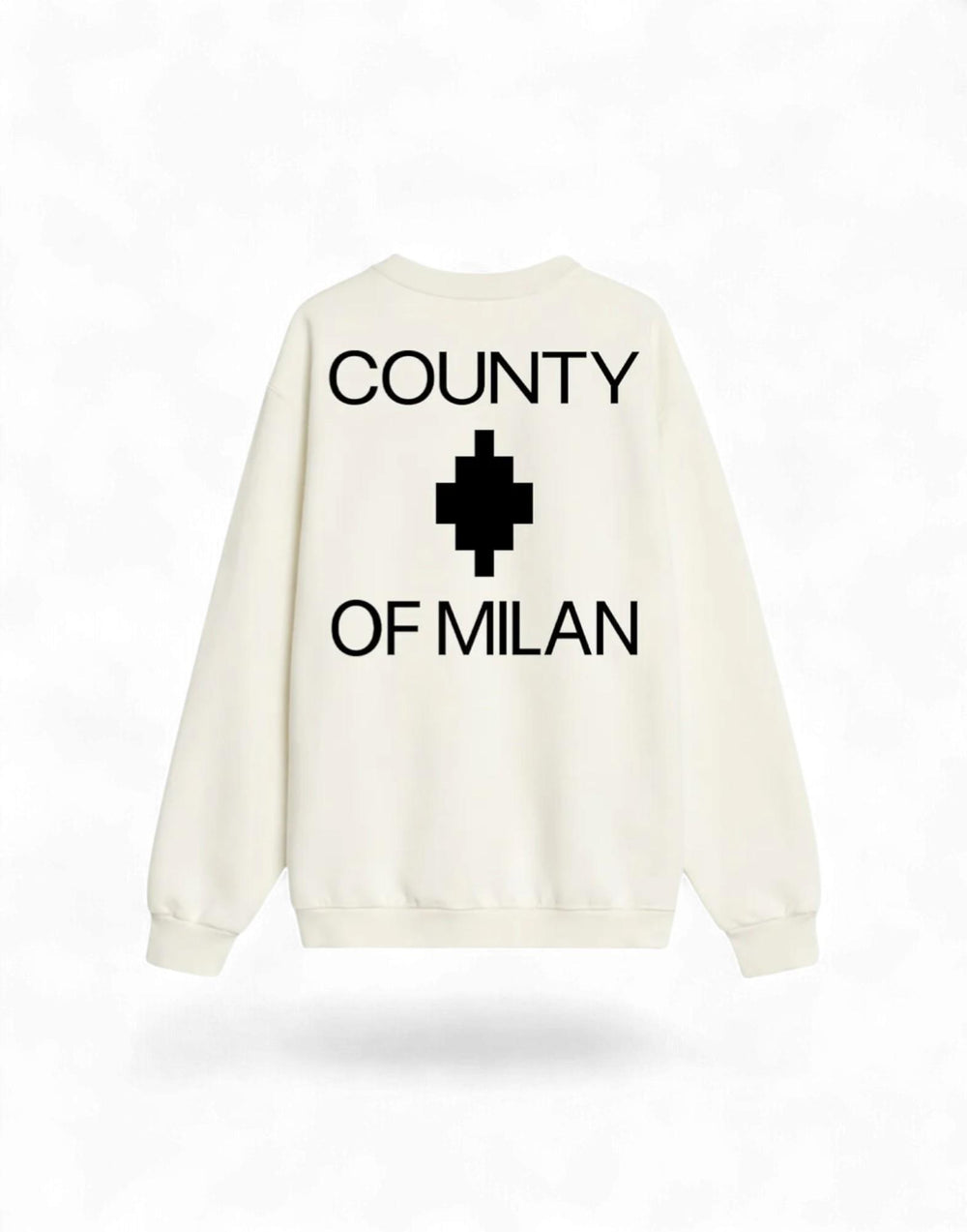 S6CMMASW099 412 Felpa girocollo con stampa logo S6CMMASW099 412 County of Milan 