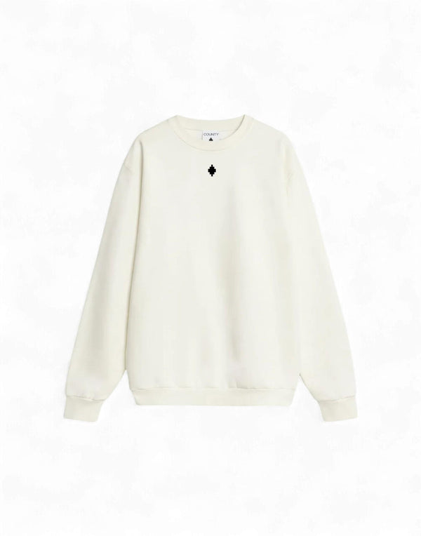 S6CMMASW099 412 Felpa girocollo con stampa logo S6CMMASW099 412 County of Milan 