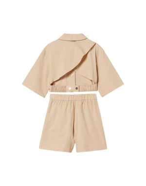 261GJ2014 13191 Camicia cropped e bermuda in popeline 261GJ2014 13191 Twinset 