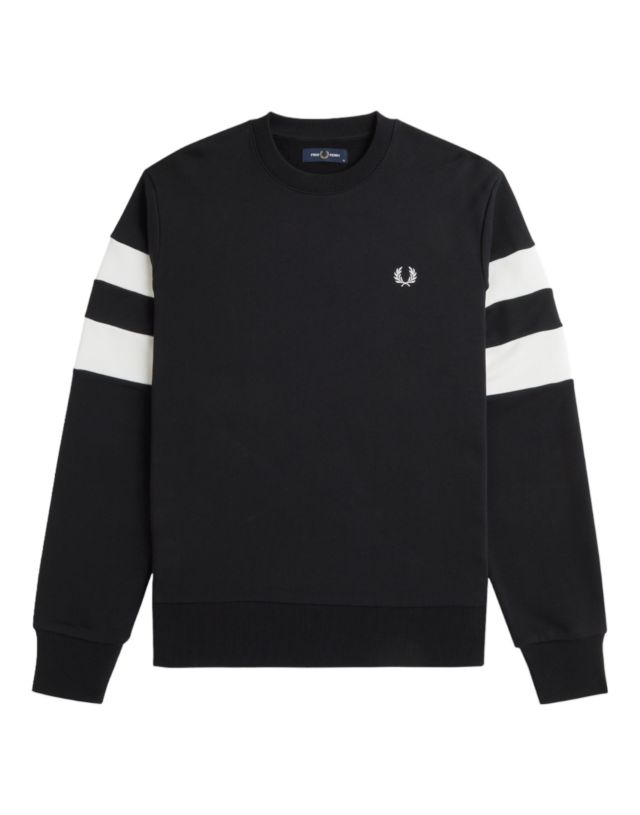 Fred Perry Fp Tipped Sleeve Sweatshirt